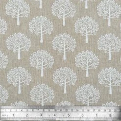 Recycled Cotton Rich Linen Fabric Sweet Mulberry Tree Trees Leaves 140cm Wide -OHSEWCRAFTY recycled cotton rich linen fabric sweet mulberry tree trees leaves 140cm wide 1
