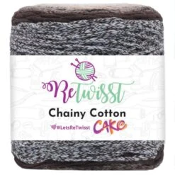 ReTwisst Chainy Cotton Cake Recycled Craft Crochet Knitting Yarn Home Decor 250g