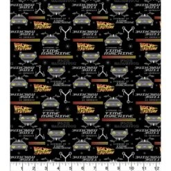 SALE 100% Cotton Fabric Camelot Back To The Future Flux Capacitor