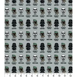 Sale 100% Cotton Fabric Camelot Disney Star Wars Imperial Quotes