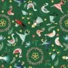 SALE 100% Cotton Fabric Lewis & Irene 12Days Of Christmas Gifts Green Metallic -OHSEWCRAFTY sale 100 cotton fabric lewis irene 12days of christmas gifts green metallic