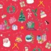 SALE 100% Cotton Fabric Lewis & Irene Jingle Bells Xmas Berry Red 112cm Wide -OHSEWCRAFTY sale 100 cotton fabric lewis irene jingle bells xmas berry red 112cm wide
