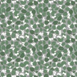 SALE 100% Cotton Fabric Lewis & Irene Snowberry Pearl Dark Silver 112cm Wide