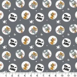 SALE 100% Cotton Fabric Tom & Jerry Classic Cartoon Kids TV Show 110cm Wide