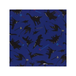 Sale 100% Japanese Cotton Fabric Lecien Prehistoric Dinosaur Silhouettes Names