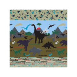 Sale 100% Japanese Cotton Fabric Lecien Prehistoric Dinosaurs Border Names