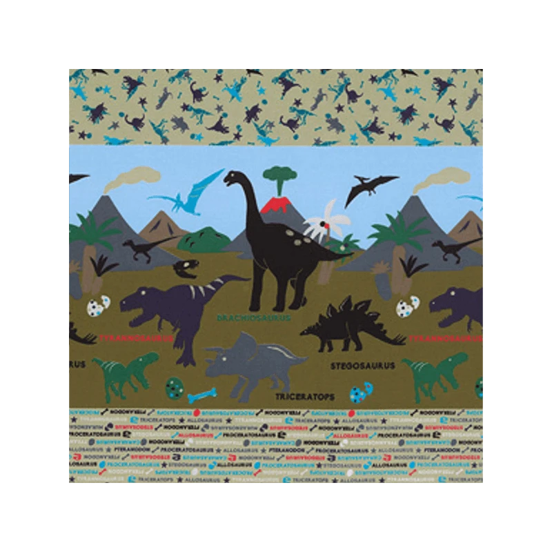 Sale 100% Japanese Cotton Fabric Lecien Prehistoric Dinosaurs Border Names 3 Sale 100% Japanese Cotton Fabric Lecien Prehistoric Dinosaurs Border Names