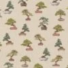 SALE Cotton Rich Linen Look Fabric Bonsai Trees Plants Upholstery 140cm Wide -OHSEWCRAFTY sale cotton rich linen look fabric bonsai trees plants upholstery 140cm wide