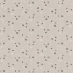 SALE Cotton Rich Linen Look Fabric Silver Stars Snowflakes Upholstery 140cm Wide