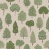SALE Cotton Rich Linen Look Fabric Trees Leaves Forest Upholstery 140cm Wide -OHSEWCRAFTY sale cotton rich linen look fabric trees leaves forest upholstery 140cm wide