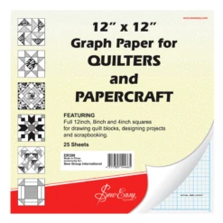 Sew Easy 25 X 12" X 12" Quilters Graph Paper Quilting Paper Craft