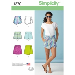 Simplicity Sewing Pattern 1370 Misses' Short Shorts, Skort And Mini Skirt P5