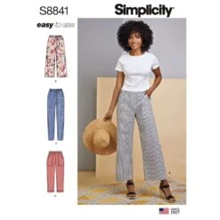 Simplicity Sewing Pattern 8841 Wide Or Slim Leg Pull-on Trousers