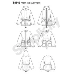 Simplicity Sewing Pattern 8843 Misses' Anorak Jacket 7 Simplicity Sewing Pattern 8843 Misses' Anorak Jacket -OHSEWCRAFTY simplicity sewing pattern 8843 misses anorak jacket 2
