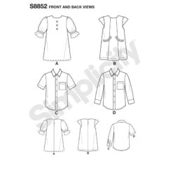 Simplicity Sewing Pattern 8852 Child's Dresses And Shirt 7 Simplicity Sewing Pattern 8852 Child's Dresses And Shirt -OHSEWCRAFTY simplicity sewing pattern 8852 child s dresses and shirt 2