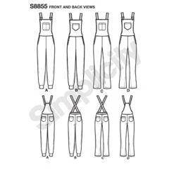 Simplicity Sewing Pattern 8855 Misses' Knit Overalls -OHSEWCRAFTY simplicity sewing pattern 8855 misses knit overalls 2