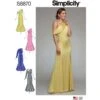 Simplicity Sewing Pattern 8870 Misses Special Occasion One Shoulder Dresses -OHSEWCRAFTY simplicity sewing pattern 8870 misses special occasion one shoulder dresses