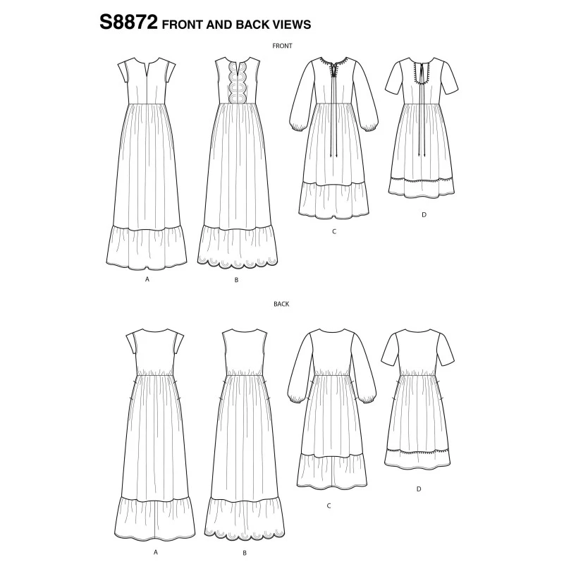 Simplicity Sewing Pattern 8872 Misses Pull On Casual Dresses 4 Simplicity Sewing Pattern 8872 Misses Pull On Casual Dresses - Image 2