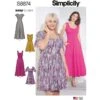 Simplicity Sewing Pattern 8874 Misses Fitted Bodice Casual Knit Dresses -OHSEWCRAFTY simplicity sewing pattern 8874 misses fitted bodice casual knit dresses