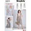 Simplicity Sewing Pattern 8879 Misses Origami Dress Loose Fit Shirt Tie Waist -OHSEWCRAFTY simplicity sewing pattern 8879 misses origami dress loose fit shirt dress