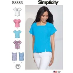 Simplicity Sewing Pattern 8883 Misses Princess Seam Tops With Sleeve Options