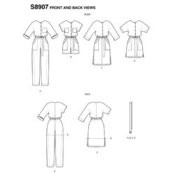 Simplicity Sewing Pattern 8907 Misses' Casual Jumpsuit Dress Playsuit -OHSEWCRAFTY simplicity sewing pattern 8907 misses casual jumpsuit dress playsuit 2