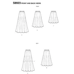 Simplicity Sewing Pattern 8923 Misses’ Long Maxi Midi & Short Pull On Skirt -OHSEWCRAFTY simplicity sewing pattern 8923 misses long maxi midi short pull on skirt 2