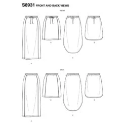 Simplicity Sewing Pattern 8931 Misses' Athleisure Inspired Stretch Knit Skirts -OHSEWCRAFTY simplicity sewing pattern 8931 misses athleisure inspired stretch knit skirts 1