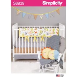 Simplicity Sewing Pattern 8939 Nursery Crib Décor Cushions Decorative Bunting