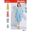 Simplicity Sewing Pattern S8910 Misses Dress Pleated Shaped High Waist -OHSEWCRAFTY simplicity sewing pattern s8910 misses dress pleated shaped high waist