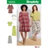 Simplicity Sewing Pattern S8926 Misses Gathered Neck Dress Or Top With Trousers