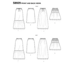 Simplicity Sewing Pattern 8929 Misses' Skirt With Options For Design Hacking -OHSEWCRAFTY simplicity sewing pattern s8929 misses skirt with options for design hacking 1