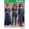 Simplicity Sewing Pattern S8960 Misses Easy To Sew Tops Dress Tunic Trousers -OHSEWCRAFTY simplicity sewing pattern s8960 misses easy to sew tops dress tunic trousers