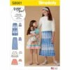 Simplicity Sewing Pattern S8961 Children's Learn To Sew Girls & Dolls Skirts -OHSEWCRAFTY simplicity sewing pattern s8961 children s learn to sew girls dolls skirts