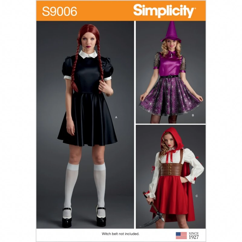 Simplicity Sewing Pattern S9006 Misses' Halloween Costumes Witch Red Riding Hood 3 Simplicity Sewing Pattern S9006 Misses' Halloween Costumes Witch Red Riding Hood