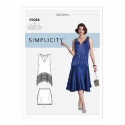 Simplicity Sewing Pattern S9088 Misses Flapper Dresses, Tops And Skirts Costume
