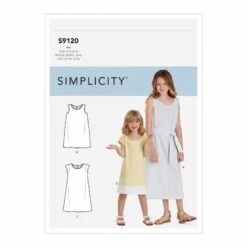 Simplicity Sewing Pattern S9120 Children's Girl's A Line Dresses Keyhole Back