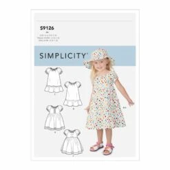 Simplicity Sewing Pattern S9126 Toddlers Trimmed Dresses And Hats Six Made Easy