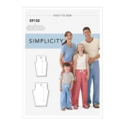 Simplicity Sewing Pattern S9132 A (XS-L/XS-XL) Unisex Sleepwear