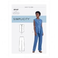 Simplicity Sewing Pattern S9147 Misses Easy To Sew Waistcoat & Trousers