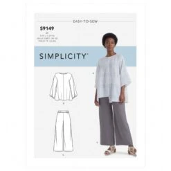 Simplicity Sewing Pattern S9149 Misses Easy To Sew Top And Trousers