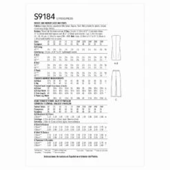 Simplicity Sewing Pattern S9184 Misses’ Long Waistcoat Straight Leg Trousers -OHSEWCRAFTY simplicity sewing pattern s9184 misses long waistcoat straight leg trousers 1 1