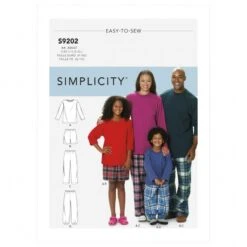 Simplicity Sewing Pattern S9202 Loungewear, Top, Shorts And Trousers