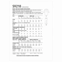 Simplicity Sewing Pattern S9218 Misses', Men's And Children's Tunic And Trousers -OHSEWCRAFTY simplicity sewing pattern s9218 misses men s and children s tunic and trousers 1