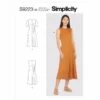 Simplicity Sewing Pattern S9223 Misses' Asymmetric Dress Length, Sleeve Options -OHSEWCRAFTY simplicity sewing pattern s9223 misses asymmetric dress length sleeve options