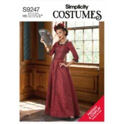 Simplicity Sewing Pattern S9247 Misses 800s Victorian Bolero Corset Bustle Skirt