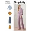 Simplicity Sewing Pattern S9270 Misses' V Neck Button Front Top, Trousers Shorts -OHSEWCRAFTY simplicity sewing pattern s9270 misses v neck button front top trousers shorts