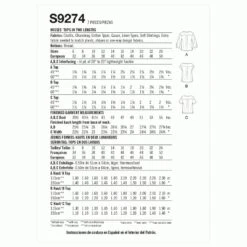 Simplicity Sewing Pattern S9274 Misses' Round Neckline Top With Notched Detail -OHSEWCRAFTY simplicity sewing pattern s9274 misses round neckline top with notched detail 1