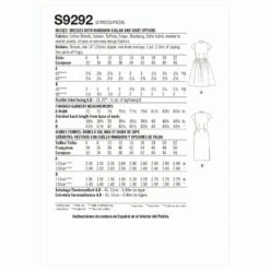 Simplicity Sewing Pattern S9292 Misses' Dress With Mandarin Collar, Skirt Option -OHSEWCRAFTY simplicity sewing pattern s9292 misses dress with mandarin collar skirt option 1