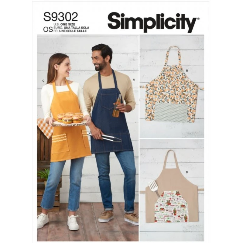 Simplicity Sewing Pattern S9302 Unisex Adult Bbq Style Aprons 3 Simplicity Sewing Pattern S9302 Unisex Adult Bbq Style Aprons